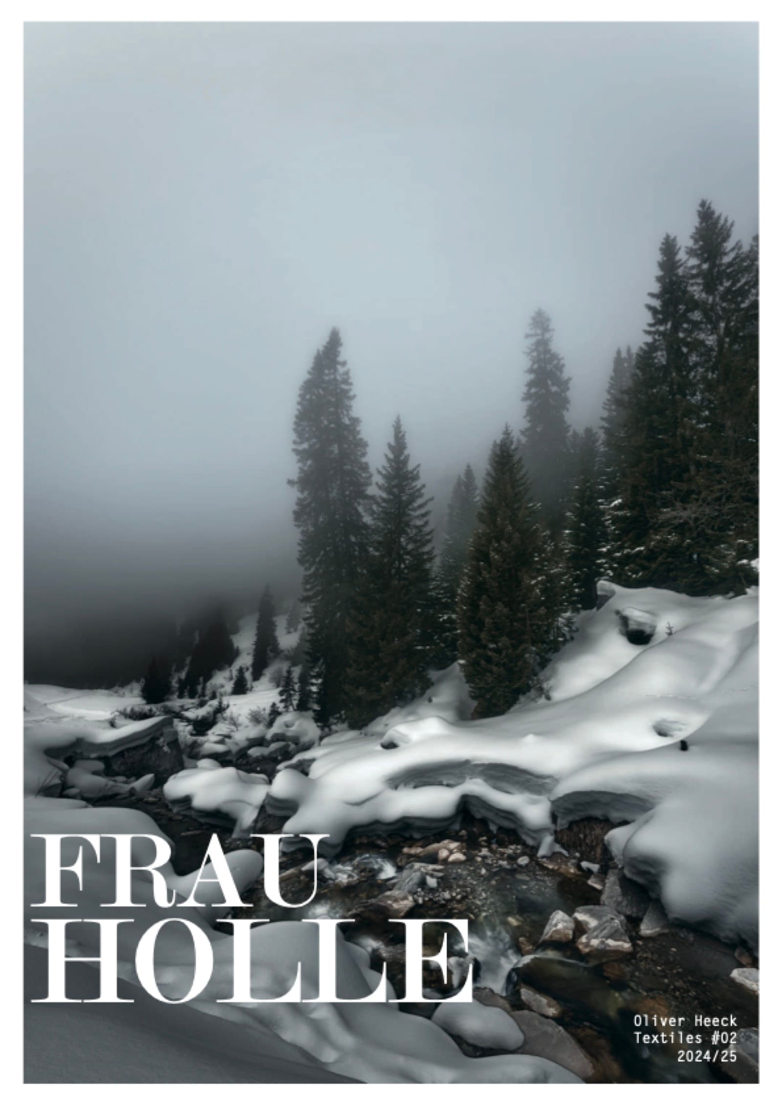 Frau Holle portfolio archive cover with a snowy forest scene