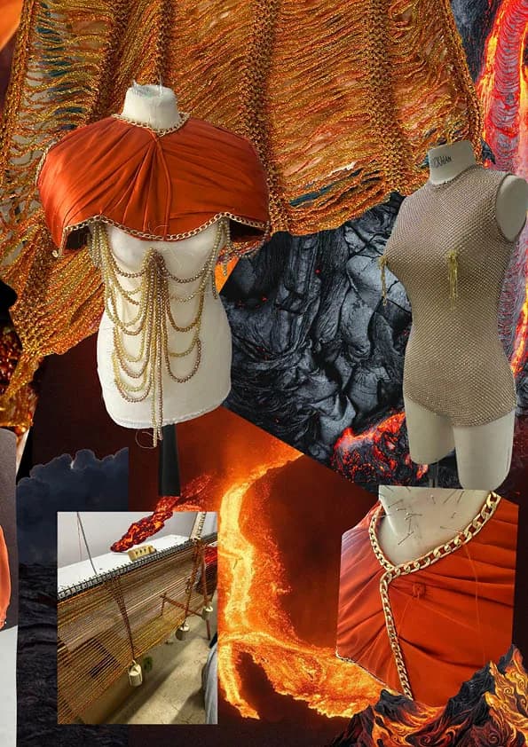 Éruption de Feu construction and material process board