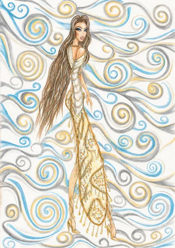 Éruption d'Air fashion illustration