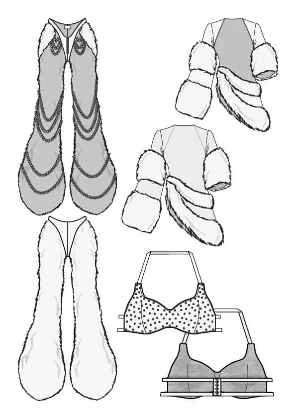 Éruption d'Air plume accessory technical drawing