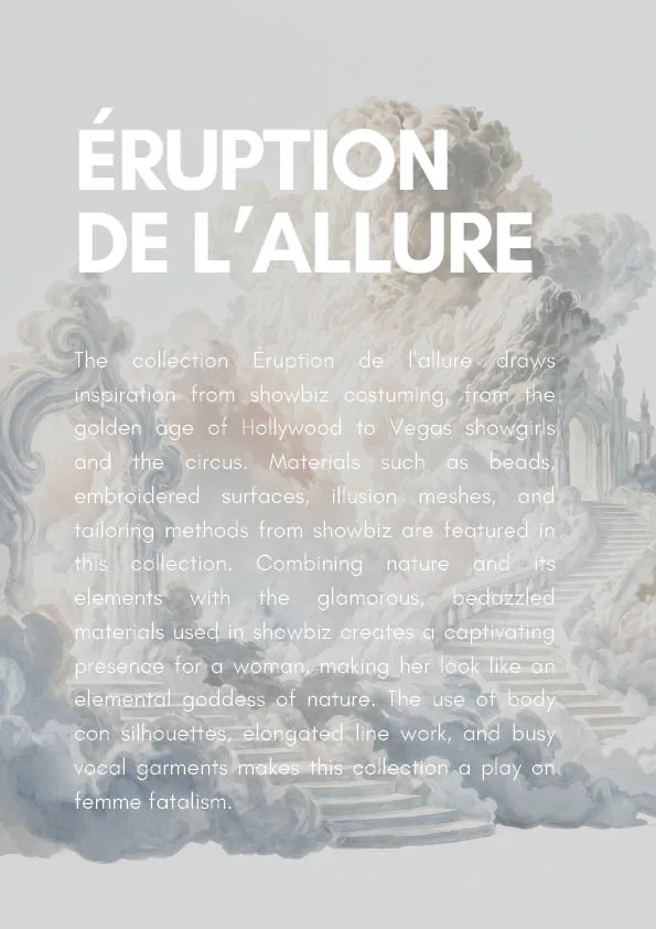 Éruption de l'Allure press release collection statement