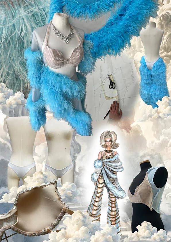 Éruption d'Air feather and movement material board