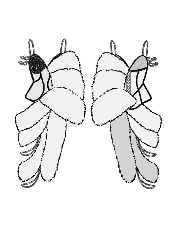 Éruption de Neige accessory technical drawing