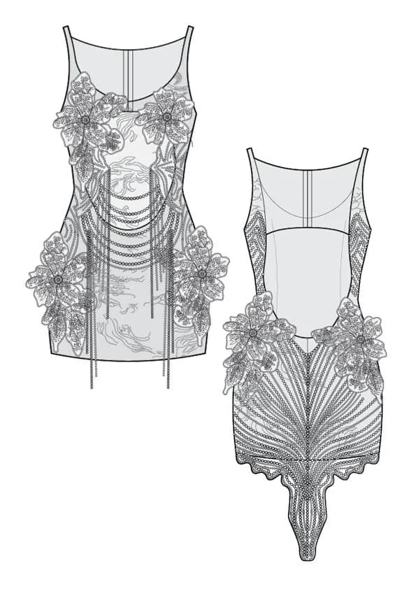 Éruption d'Eau technical drawing